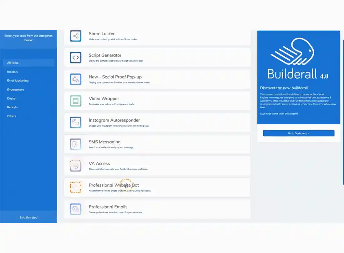Builderall App Functionality 
