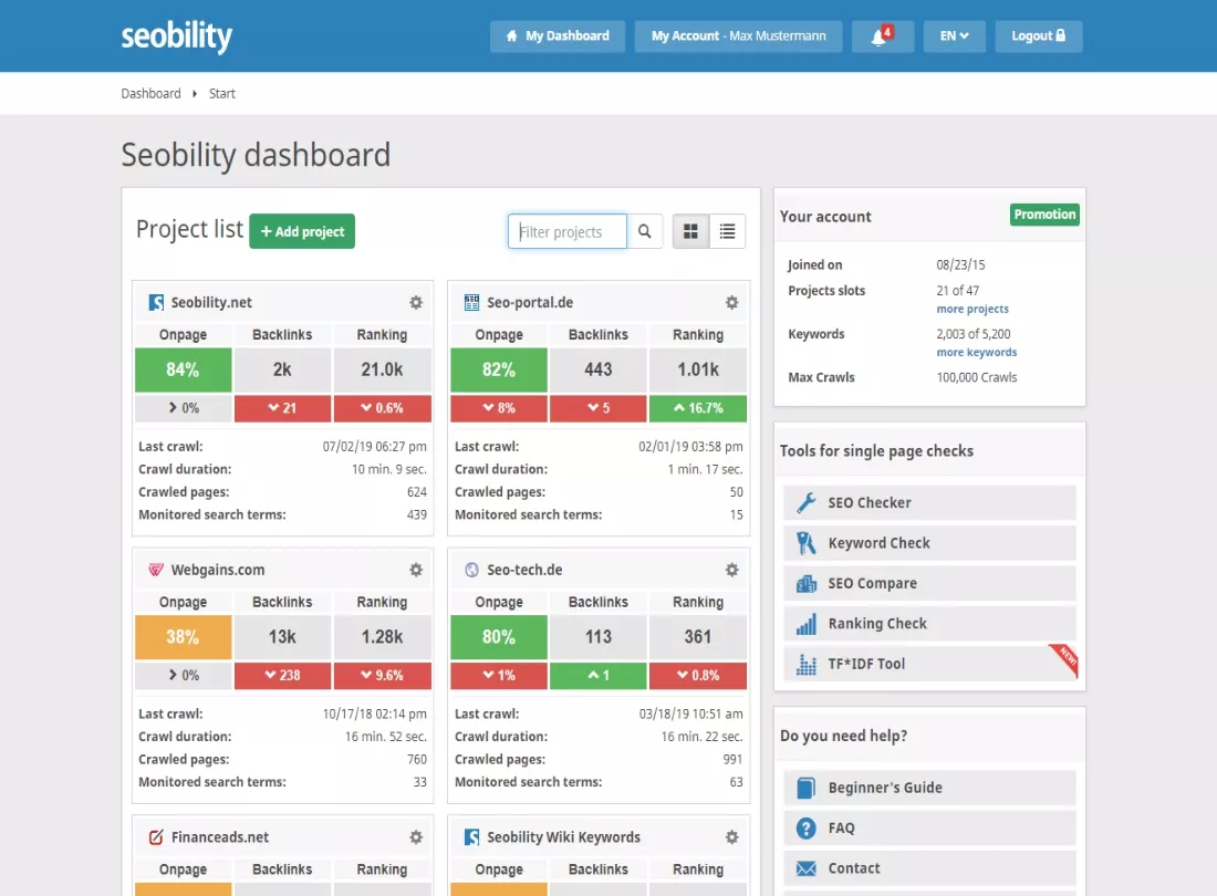 Seobility Desktop Promo