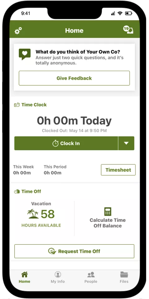 BambooHR mobile view 1