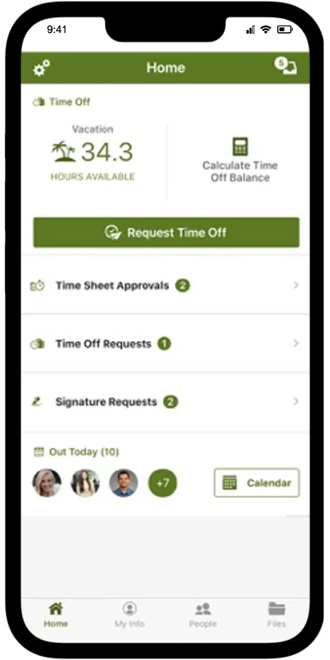 BambooHR mobile view 2