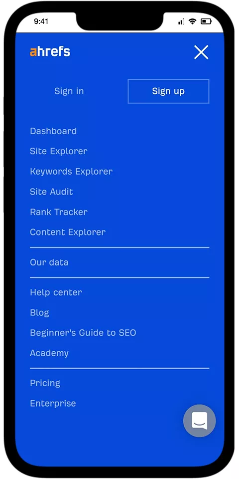 Ahrefs Mobile View 1