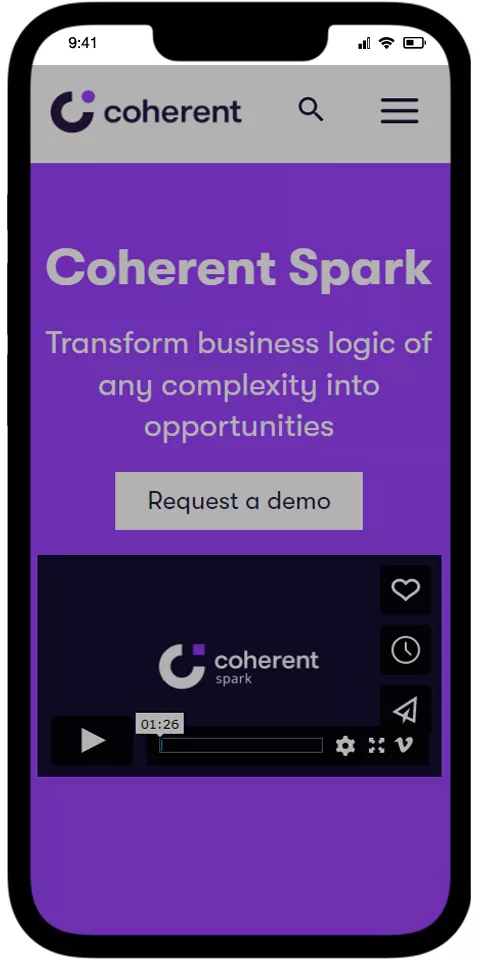Coherent Spark Mobile view 2
