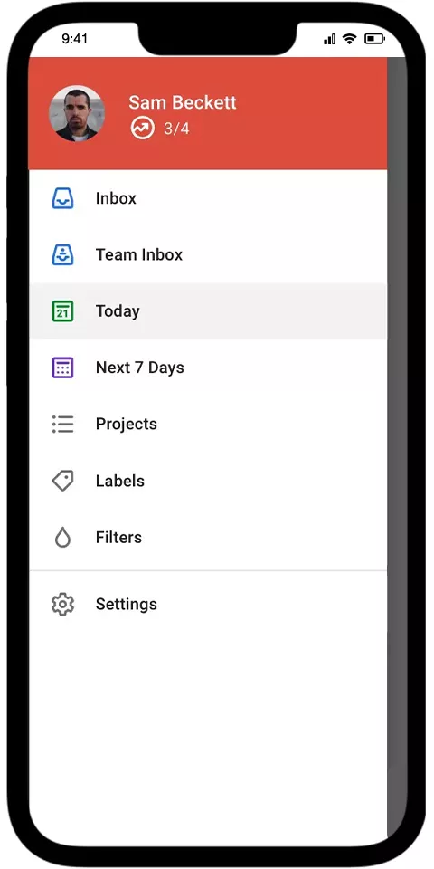 Todoist Mobile View 2