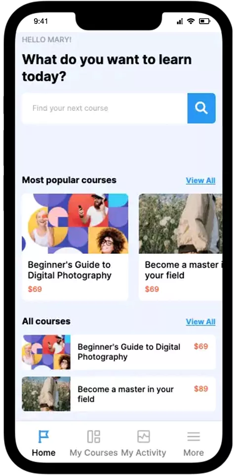 LearnWorlds Mobile View 2