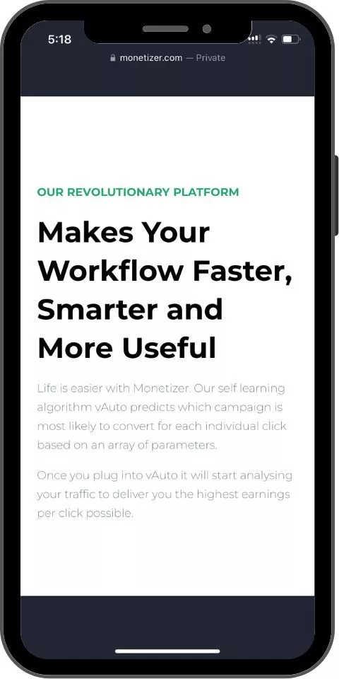 Monetizer Mobile promo