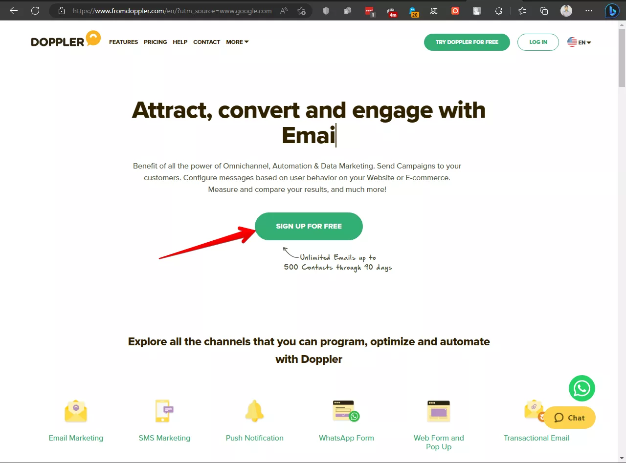 Signing up for Doppler
